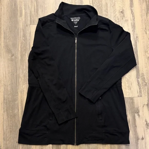 Coolibar Black Sun Protection Zip Up Jacket - Picture 1 of 4